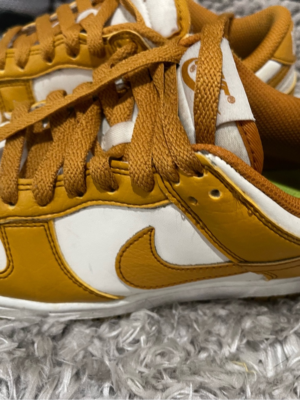 Nike Kids Two-Tone Yellow and White Sneakers